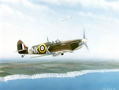 "On Patrol" - Sam Lyons - Spitfire MK II World War II Aviation Art